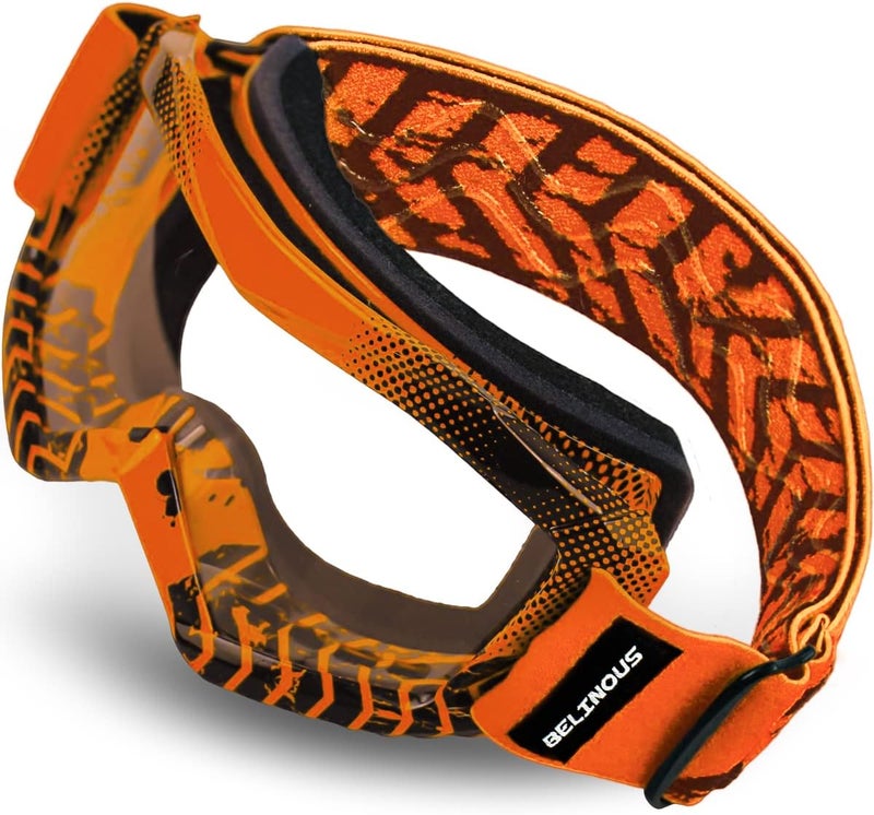 BELINOUS Kid Riding Goggles for ATV Dirt Bike Motorcycle Motorcross MX, Youth Dirt Bike Goggles for Kids 3-12 with Soft Strap - Image 1